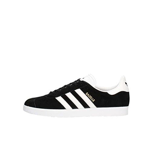 Image of adidas Men's Gazelle Sneaker, Black Core Black White Gold Metallic, 8 UK