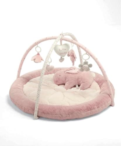 Image of Mamas & Papas Interactive Activity Baby Playmat & Gym, Welcome to The World Playmat, Pink