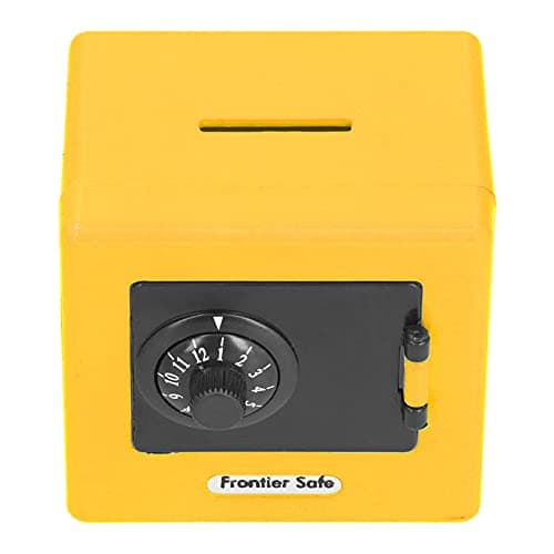 Image of Kids Piggys Bank, Children Money Storage Case Simulation Safe Box Coded Lock Coin Cash Saving Box Coded Coin Cash Saving Novelty Savings Box Fun Money Jar for Boys Girls (Yellow)