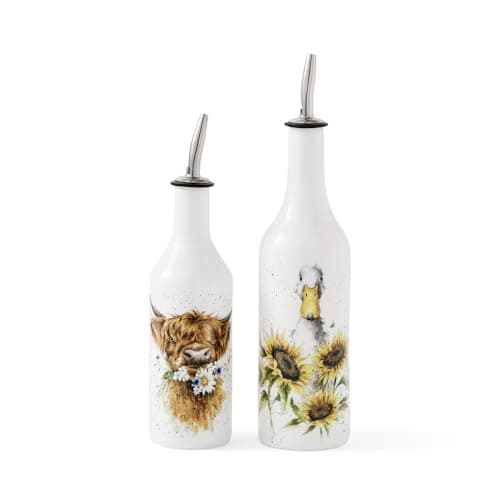 Image of Wrendale Designs Royal Worcester Wrendale Deigns Oil and Vinegar Set Cow and Duck