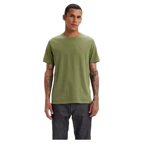 Image of Levi's Men's Ss Original Housemark Tee- Core Chesthit Logo SS Original HM Tee Greens, Bluish Olive, XXL