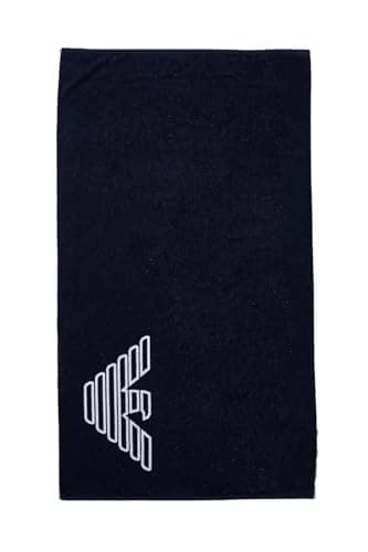 Image of Emporio Armani Man Essential Towel Beachwear Blue One Size