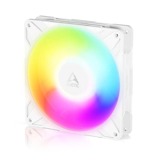 Image of ARCTIC P14 Pro Reverse A-RGB – 140 mm Premium Fan with Reverse Airflow, PWM Fan with Y cable splitter, 400-2650 rpm, 0 rpm <5% PWM, 5V Digital RGB, hydrodynamic bearing, 4-Pin - White