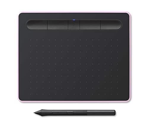 Image of Wacom Intuos S Bluetooth Pen Tablet, wireless graphic tablet for painting, sketching and photo retouching with 5 creative software downloads, Berry Pink – ideal for work from home and remote learning