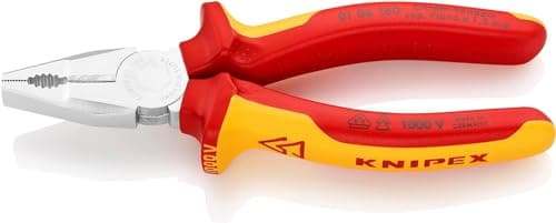 Image of KNIPEX Chrome-Plated Insulated with Multi-Component Grips, VDE-Tested 160 mm, 01 06 160