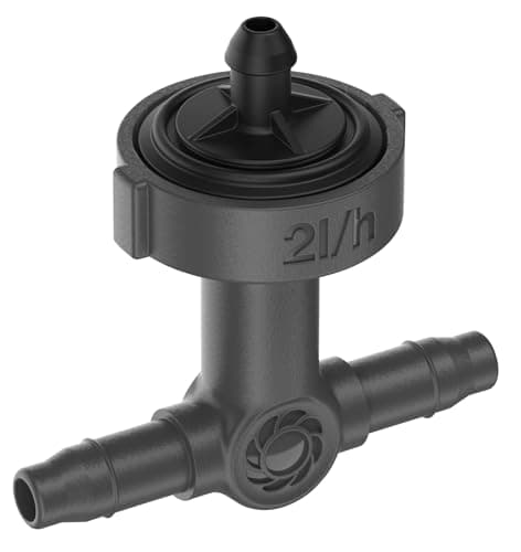 Image of Gardena Micro-Drip-System Inline Drip Head, pressure-equalising: Drip head for automatic irrigation system, for rows of plants with different pot heights, simple connection technology (13312-20)