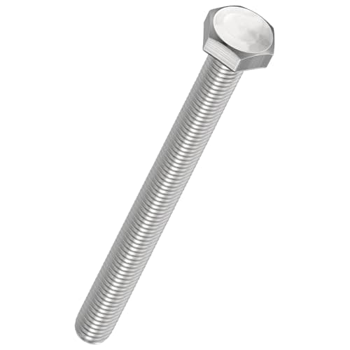 Image of Kozelo 2 Pcs Hex Head Screws Bolts - [M10-1.5x120] 304 Stainless Grade A2-70 Steel Fully Threaded Hex Tap Metric Hexagon Head Machine Bolts Right Hand External Hex Drive, Silver