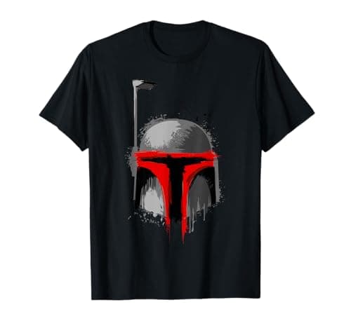Image of Star Wars Boba Fett Drip Paint Helmet Poster T-Shirt