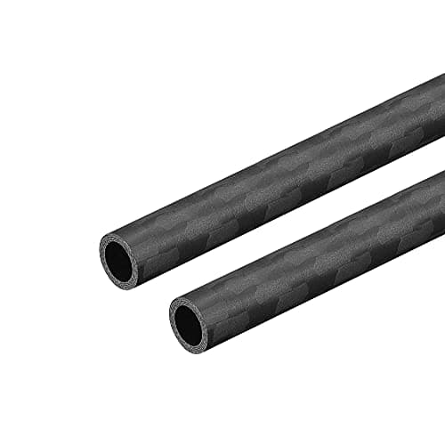 Image of sourcing map Carbon Fiber Round Tube 6mm x 4mm x 400mm 3K Roll Wrapped Matt Surface for RC Airplane Quadcopter 2Pcs