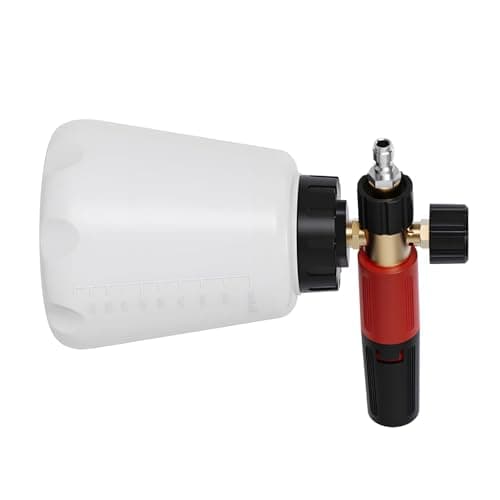 Image of Shurhome 1000ML Aluminum Foam Dispenser for Cleaning Machine Featuring Replaceable Nozzle and Large Capacity Construction Simple Link Foam Culverin Set