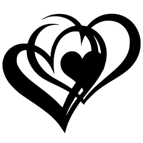 Image of Huspox Heart Within Hearts Metal Wall Art Decor, Artistic Hanging Sculpture, Romantic Steel Decor for Home Valentine’s Day Celebrations
