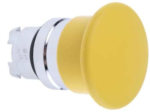 Image of Schneider Electric, Harmony, ZB4BC5, Mushroom Push Button Head Ø40, Metal, Yellow