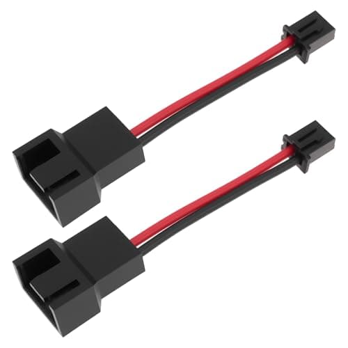 Image of YINETTECH 2Pcs JST XH 2.54mm 2-Pin to 4-Pin Fan Adapter Cable Suitable for GPU Processor GPU RAM (4cm)