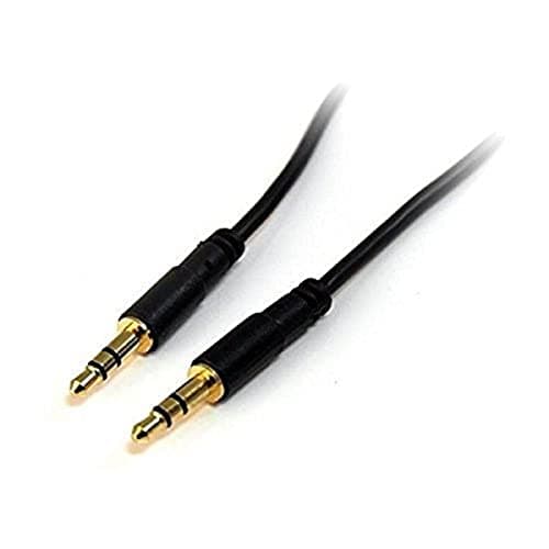 Image of StarTech.com 6 ft Slim 3.5mm Stereo Audio Cable - M/M - 3.5mm Male to Male Audio Cable for your Smartphone, Tablet or MP3 Player (MU6MMS), black