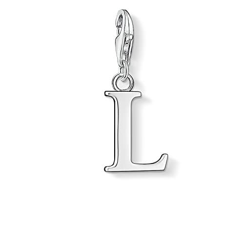 Image of Thomas Sabo Women Charm Pendant Letter L Charm Club 925 Sterling Silver 0186-001-12
