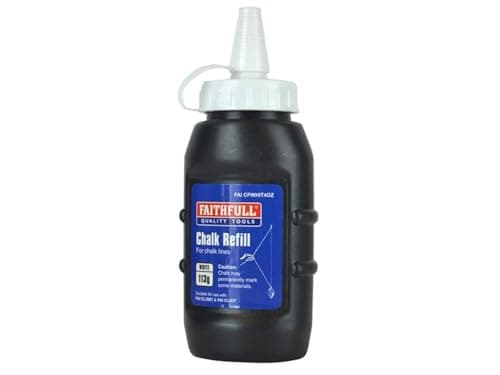 Image of Faithfull FAICPWHIT4OZ Chalk Powder Refill White 113g (4oz)