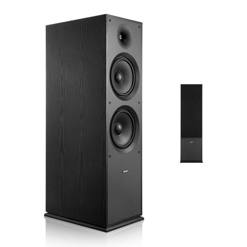 Image of VEVOR Passive Floorstanding Speaker, 2-Way, Floor-Standing Tower Speaker with 1-Inch Tweeter, Dual 8-Inch Woofers, 600W Peak, 50Hz–20kHz Frequency Response, MDF Enclosure, for Home Audio, Single
