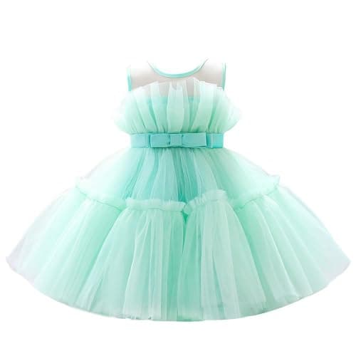 Image of Lito Angels Wedding Bridesmaid Flower Girl Fancy Dress Occasion Party Ball Gown Outfit for Kids Girls Age 3-4 Years, Mint Green (Tag Number 100)