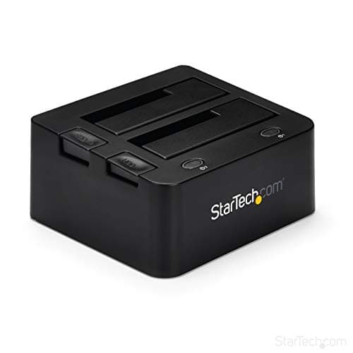 Image of StarTech.com Dual-Bay USB 3.0 to SATA and IDE Hard Drive Docking Station, USB Hard Drive Dock, External 2.5/3.5" SATA III / IDE, SSD/HDD Docking Station, Hot-Swap Drive Bays, Top-Loading (UNIDOCKU33)