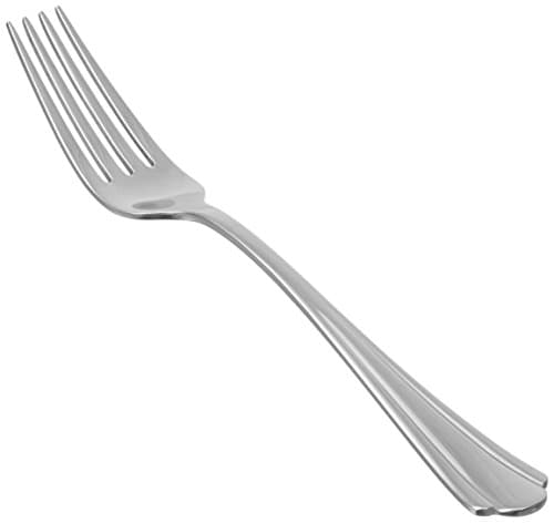 Image of Amazon Basics Stainless Steel Dinner Forks with Scalloped Edge, Dishwasher Safe, Pack of 12, Silver