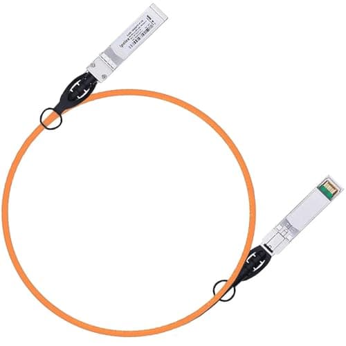 Image of ipolex 10G SFP+ Copper Cable, Orange SFP+ DAC, 10GBASE-CU Direct Attach Copper Cable, 10Gb/s Passive Twinax Cable Compatible for Cisco, Ubiquiti, Meraki, Mikrotik, Intel and more. 1-meter, 1-Pack.