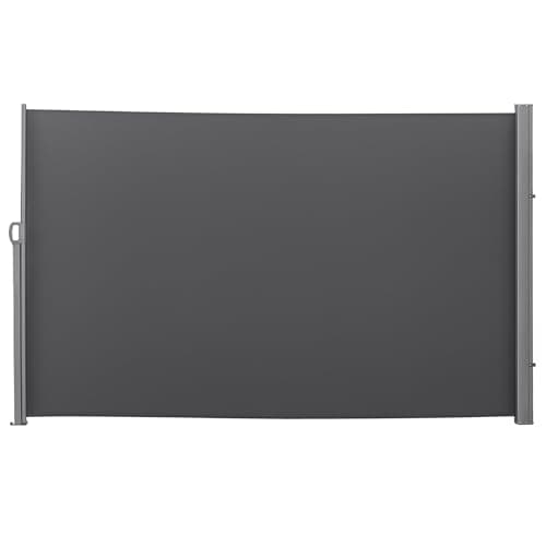 Image of Outsunny Retractable Sun Side Awning Screen Fence Patio Garden Wall Balcony Screening Panel Outdoor Blind Privacy Divider (3x1.8M, Grey)