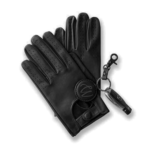 Image of Swift Wear MENS CLASSIC DRIVING GLOVES CHAUFFEURING SOFT GENUINE REAL LAMBSKIN LEATHER DARK BROWN TAN BLACK NAVY (XL, Black)
