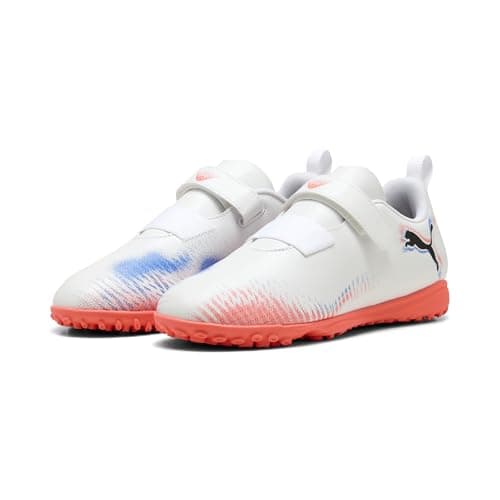 Image of Puma Kids Future 8 Club Childrens Astro Turf Football Boots White/Black/Red 11 UK Child