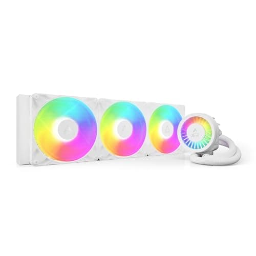 Image of ARCTIC Liquid Freezer III Pro 420 A-RGB (White) - AIO CPU Cooler, 3 x 140 mm Water Cooling, 38 mm Radiator, PWM Pump, VRM Fan, AMD AM5/AM4, Intel LGA1851/1700 Contact Frame - White