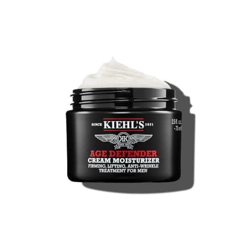 Image of Kiehl's Age Defender Cream Moisturiser: Firming Moisturiser for Men with Linseed Extract, Reduces the Appearance of Wrinkles, 75Ml