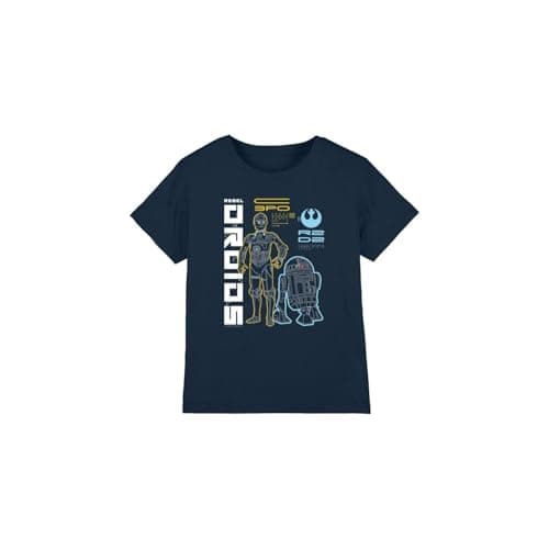 Image of Star Wars Rebel Droids Unisex Kids T Shirt, Navy, 7-8 Years