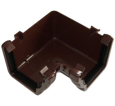 Image of FloPlast Ogee Brown 90 Degree Internal Gutter Angle