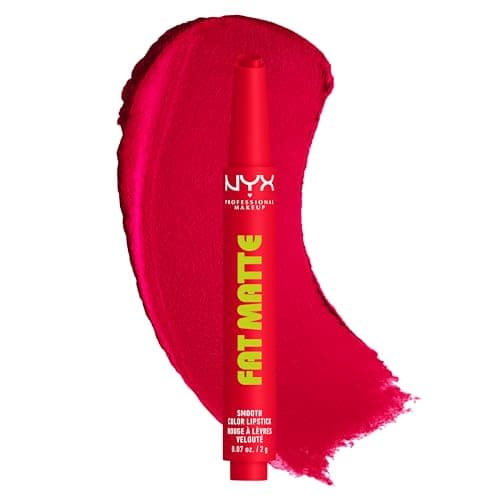 Image of NYX Professional Makeup Fat Matte Smooth Color Lipstick, Creamy Feel, Lip-Smoothing Finish, Shade: 15 Fuzzy Flame