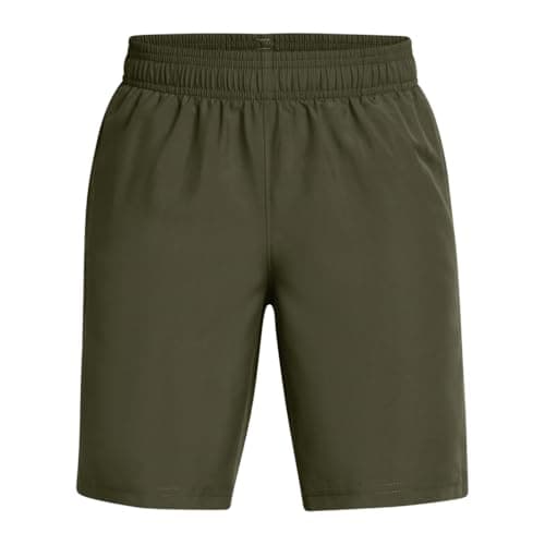 Image of Under Armour Boys Woven Graphic Shorts Junior Marine Green 9-10 Years