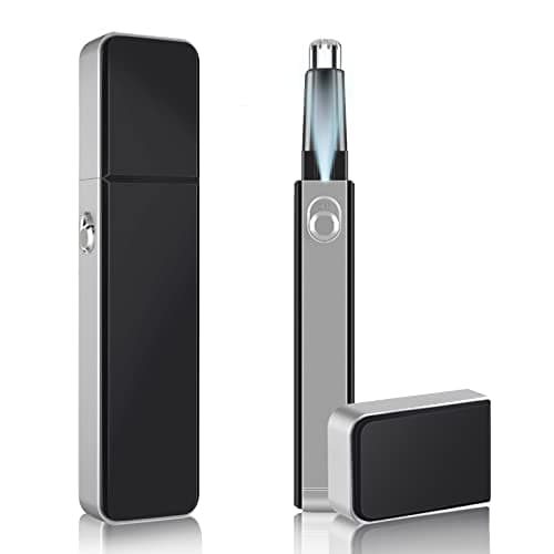 Image of ACWOO Nose Hair Trimmer for Men, Professional Painless Ear and Nose Hair Trimmer Clipper, Facial Hair Trimmers with Light, IPX7 Waterproof, Dual Edge Blades (Black)