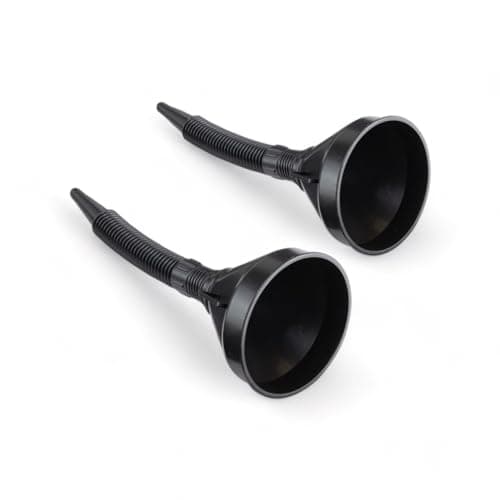 Image of Flexible Plastic Funnels Flexi Spout 162mm (Pack of 2) for Petrol, Diesel, Screen Wash, Adblue, Add Blue, Water, Oil, Fuel, Coolant