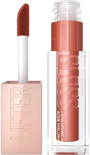 Image of Maybelline New York Lifter Gloss, Plumping & Hydrating Lip Gloss with Hyaluronic Acid, High Shine Finish Enhances Lip Contour, 5.4 ml, Shade: 009, Topaz