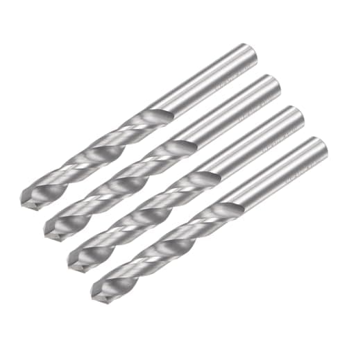 Image of sourcing map Solid Carbide Drill Bits, 4mm C2/K20 Tungsten Carbide Jobber Drill Bits Straight Shank Drilling Tool for Stainless Steel Aluminum Iron Metal Plastic 4pcs