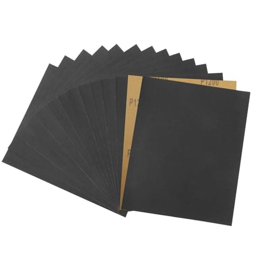 Image of STEBRUAM 15 Sheets Sandpaper 1200 Grits Wet and Dry Polishing for Cars Metals Walls Wood Furniture,Sand Paper 9x11 Inch