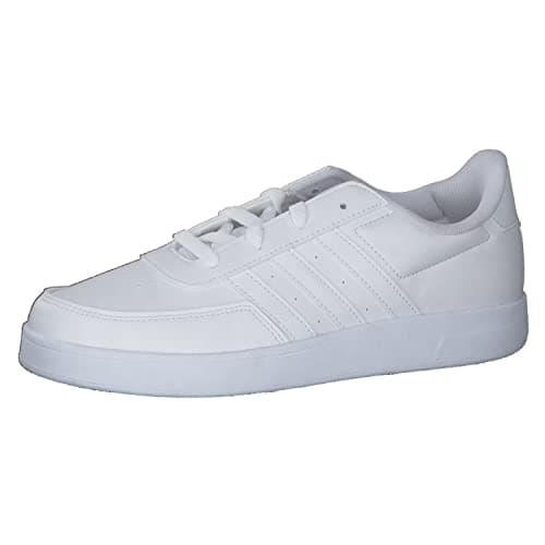 Image of adidas Unisex Kids Breaknet Lifestyle Court Lace Shoes, Cloud White/Cloud White/Grey one, 2 UK