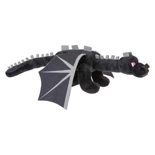 Image of VFM e-Store - Minecraft Ender Dragon Soft Toy - Video Game Character - Officially Licensed Collectible Toy Gifts for Kids & Fans - Black - 28cm X 15cm