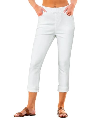 Image of Vetinee White Jeans for Women Y2K Jeans Cream White Size Small Fits UK 8-10