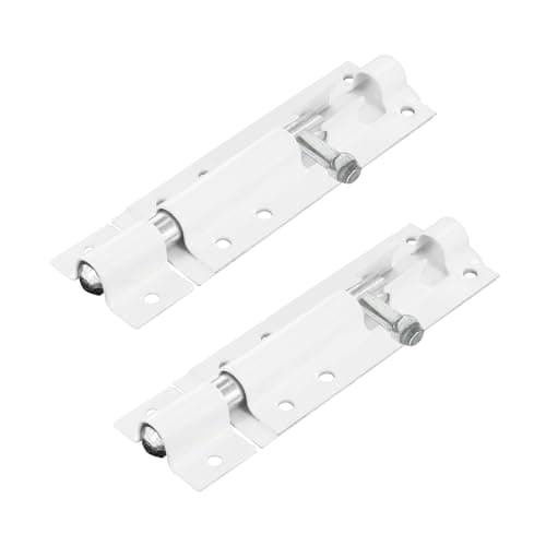 Image of Primes DIY 4 PCS Heavy Duty Tower Bolt with Screws White (4"), Door Lock Bolt, Strong Black Coated Door Barrel Bolt, Durable Slide Bolt for Increasing Security on Garden Gates & Shed Doors Pack of 2