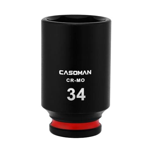 Image of CASOMAN 1/2" Drive x 34mm Deep Impact Socket, 6-Point, Metric, CR-MO