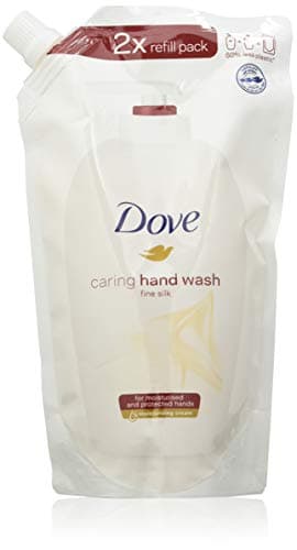 Image of Dove Fine Silk Caring With ¼ Moisturising Cream For Expert Skin Care Liquid Hand Wash Refill For Moisturised And Protected Hands 10 X 500 Ml