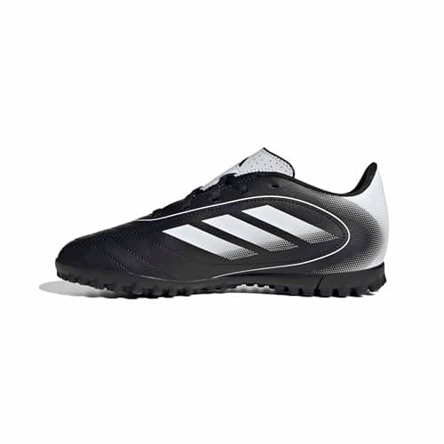 Image of adidas Unisex-Child Goletto Ix Turf Sneaker, Black/White/Black, 4 Big Kid