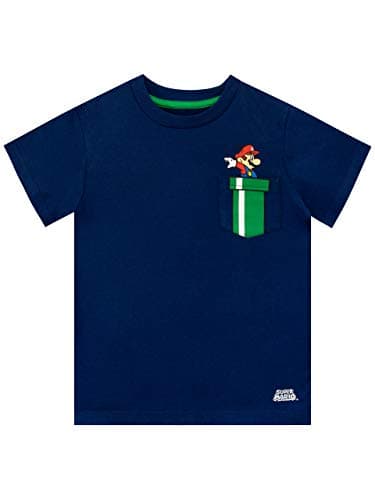 Image of Super Mario Boys T-Shirt Blue 3-4 Years