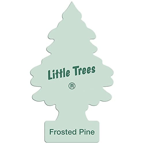 Image of Little Trees Air Freshener Tree MTR0088B Frosted Pine Fragrance For Car Home Boat Caravan - 24 Pack, Green