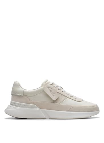 Image of Clarks Craft Pace Mens White Leather, 8