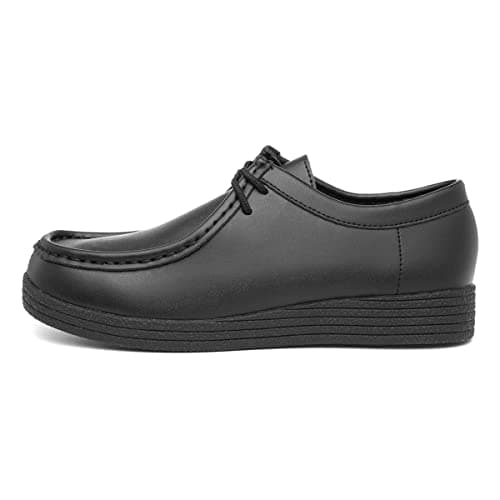 Image of Red Fish Iggy Womens Black Coated Leather Shoe - Size 5 UK - Black